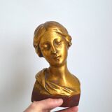 Gilded plaster bust