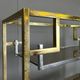 Vintage Italian brass and chrome wall unit, 1970s