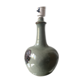 Pied de lampe en grès céladon vert olive par Knabstrup