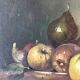 Pair of still life paintings with fruit, late 19th century.