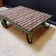 Coffee table, industrial trolley
