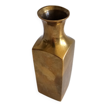 Joli petit vase soliflore vintage Art déco en laiton