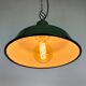 Industrial green enamel pendant lamp, 1960s