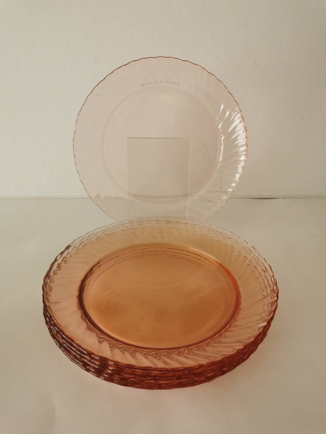 6 Rosaline Arcoroc Vintage Dessert Plates