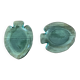 Aquamarine glass fish-shaped bowls