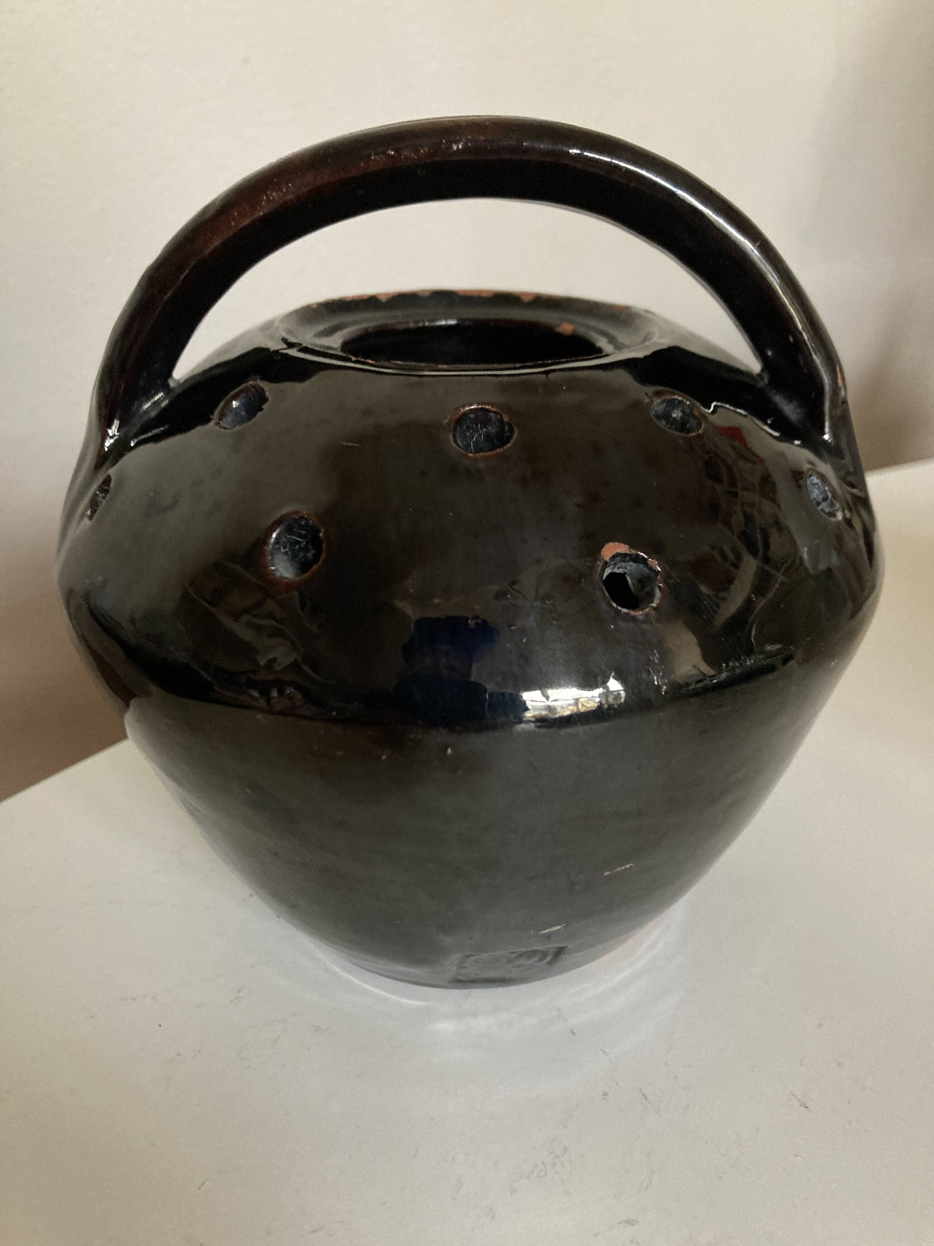 Flower vase in glazed earthenware from Biot 1950