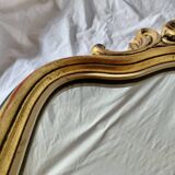 Ancien miroir en bois sculpté doré - 44 x 82 cm