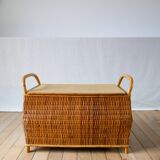 Rattan and bamboo toy bench 1970