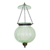Glass bell lantern with its smoker. 19th century
