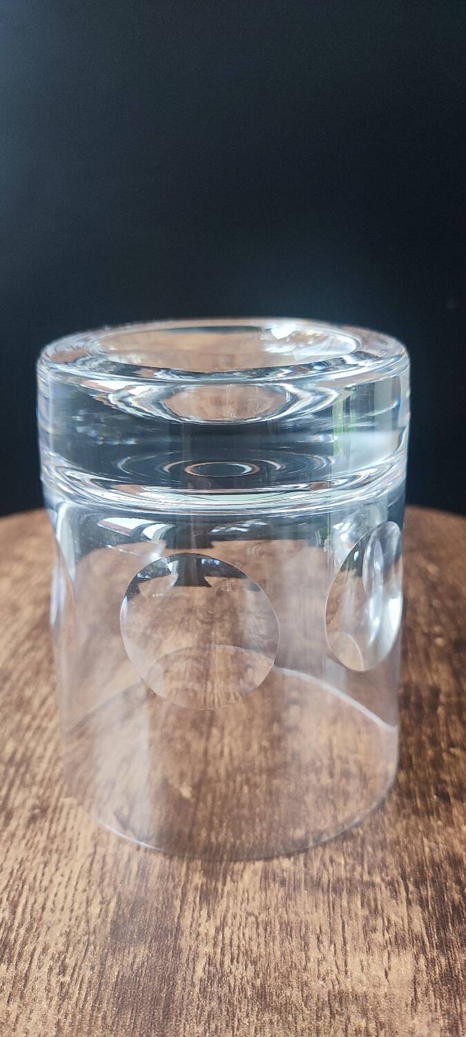4 cut glass whiskey glasses