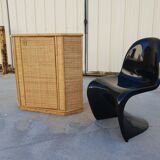Rattan corner cupboard 1970