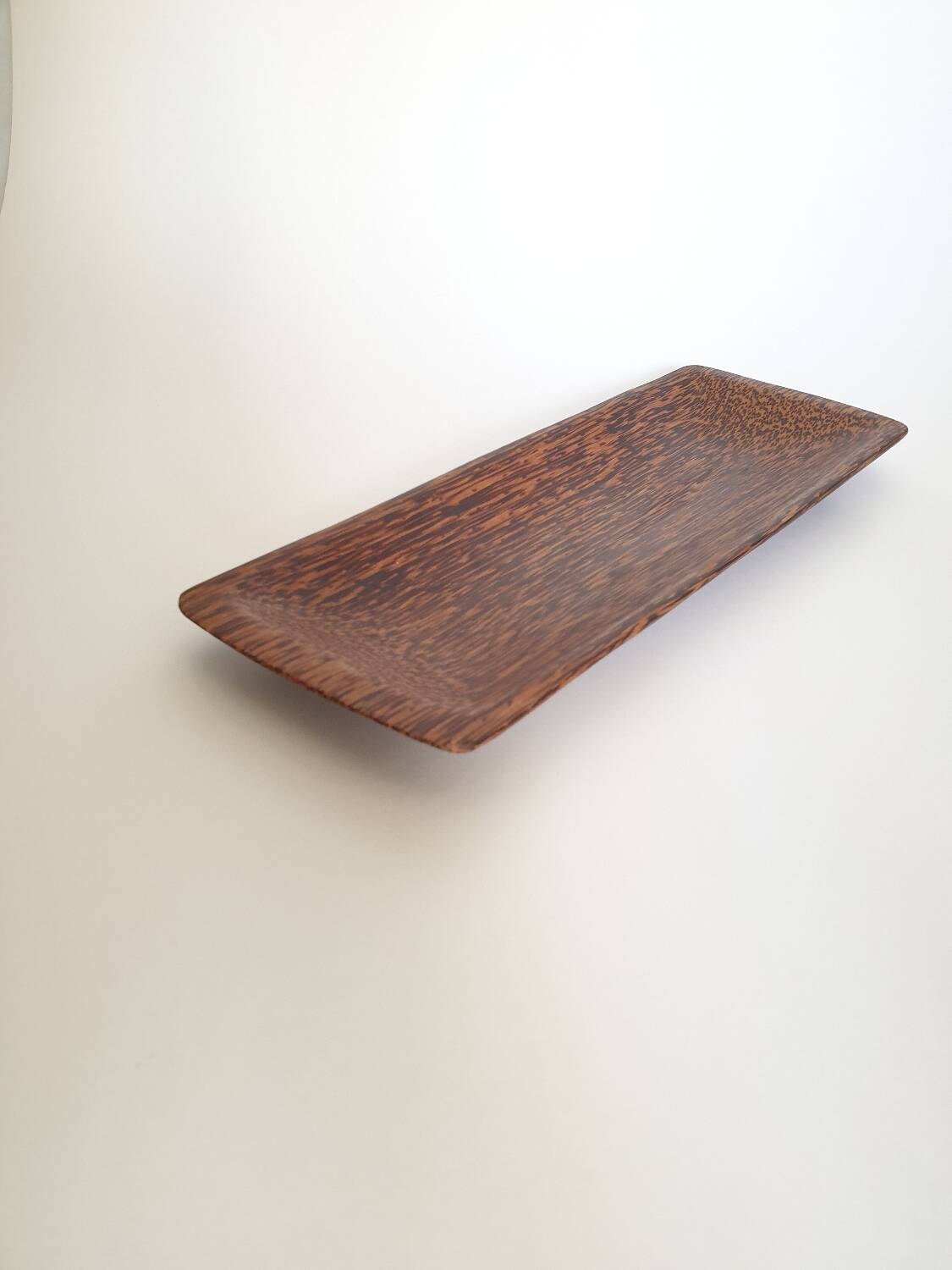 Vintage palm wood empty pocket bowl