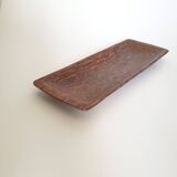 Vintage palm wood empty pocket bowl
