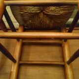 Pair of beech straw stools