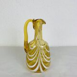 Vintage Italian style amber glass carafe