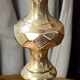 Pair of solid brass candlesticks, Georgian style
