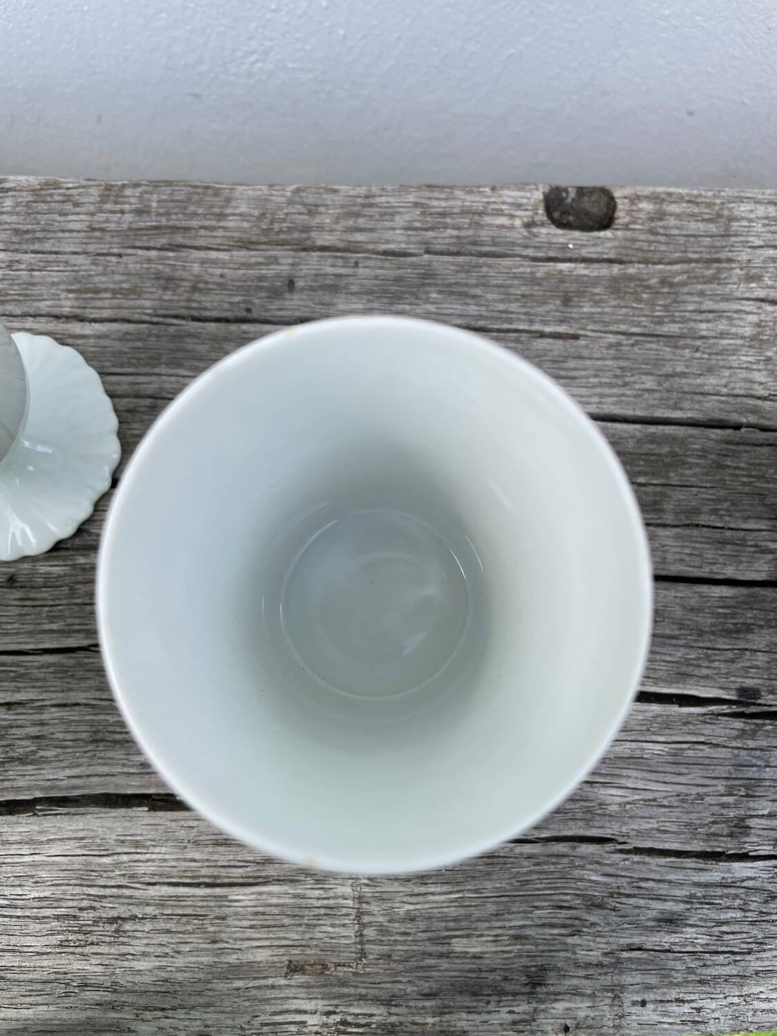 Plain white mazagran cups Limoges Seignolles Edelweis