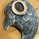 Vintage ceramic coupe plate "fat lava" from the Vallauris workshop, 1960s-70s.