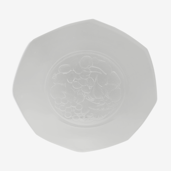 Felix Potin glass plate decorated with fruit
