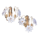 Lot de 2 appliques murales Murano Fleurs Blanches, 1970s