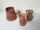 Set of 3 ceramic pitchers / milk jugs Signed Daniel Auger (Puisaye)