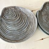Lot de 4 assiettes coquillage vallauris en céramique par dominique guillot