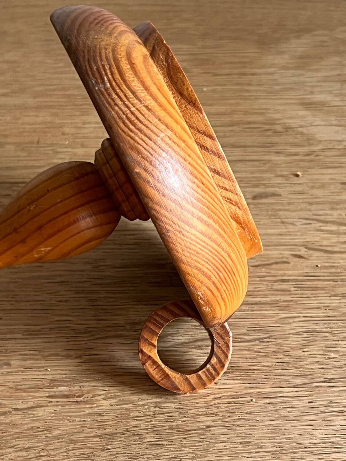 Scandinavian pine candle holder, 1970