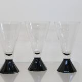 Ensemble de 3 verre à pied / eau Luminarc, 1980, neuf