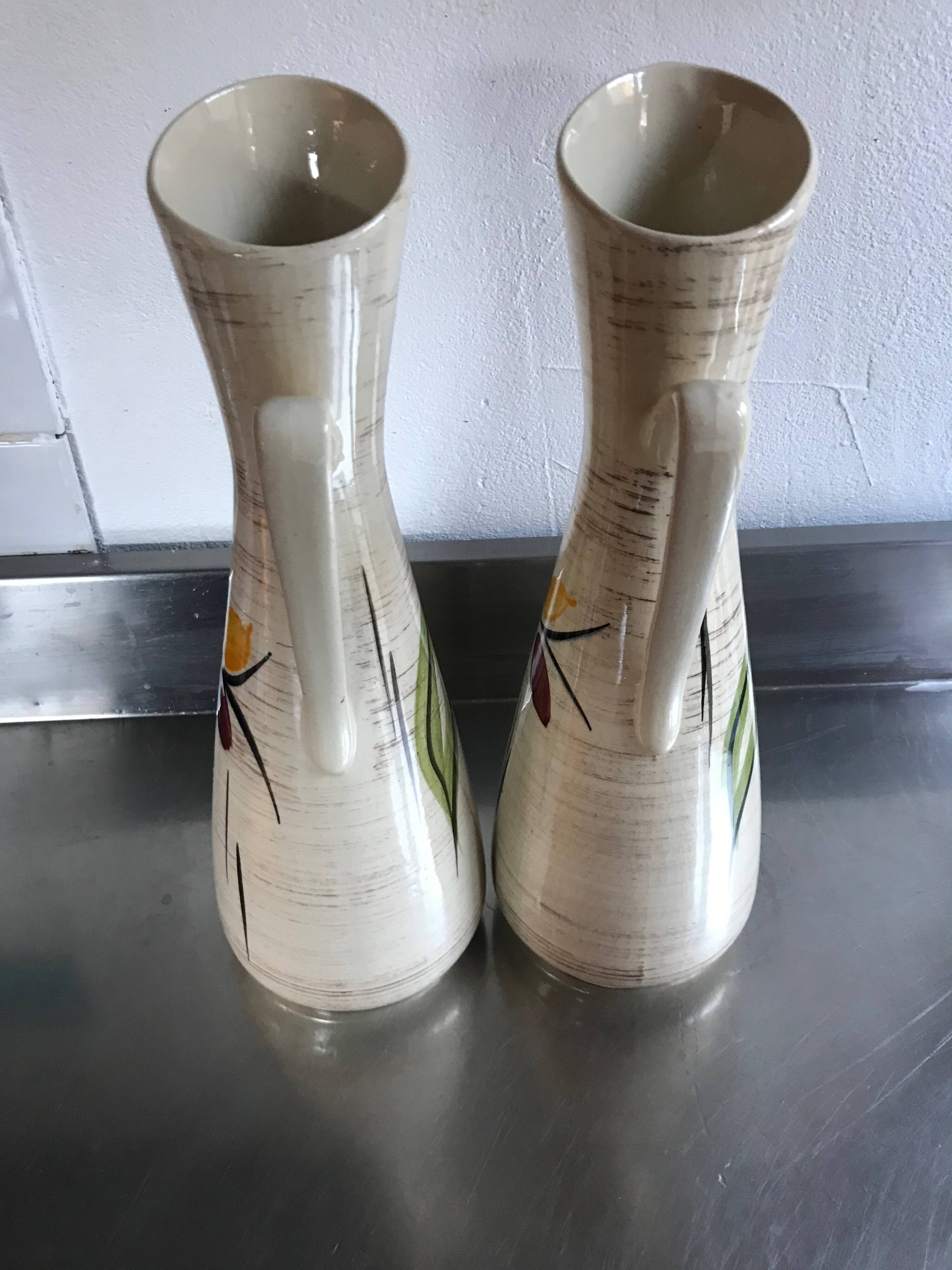 Pair of decorative pitchers 1950