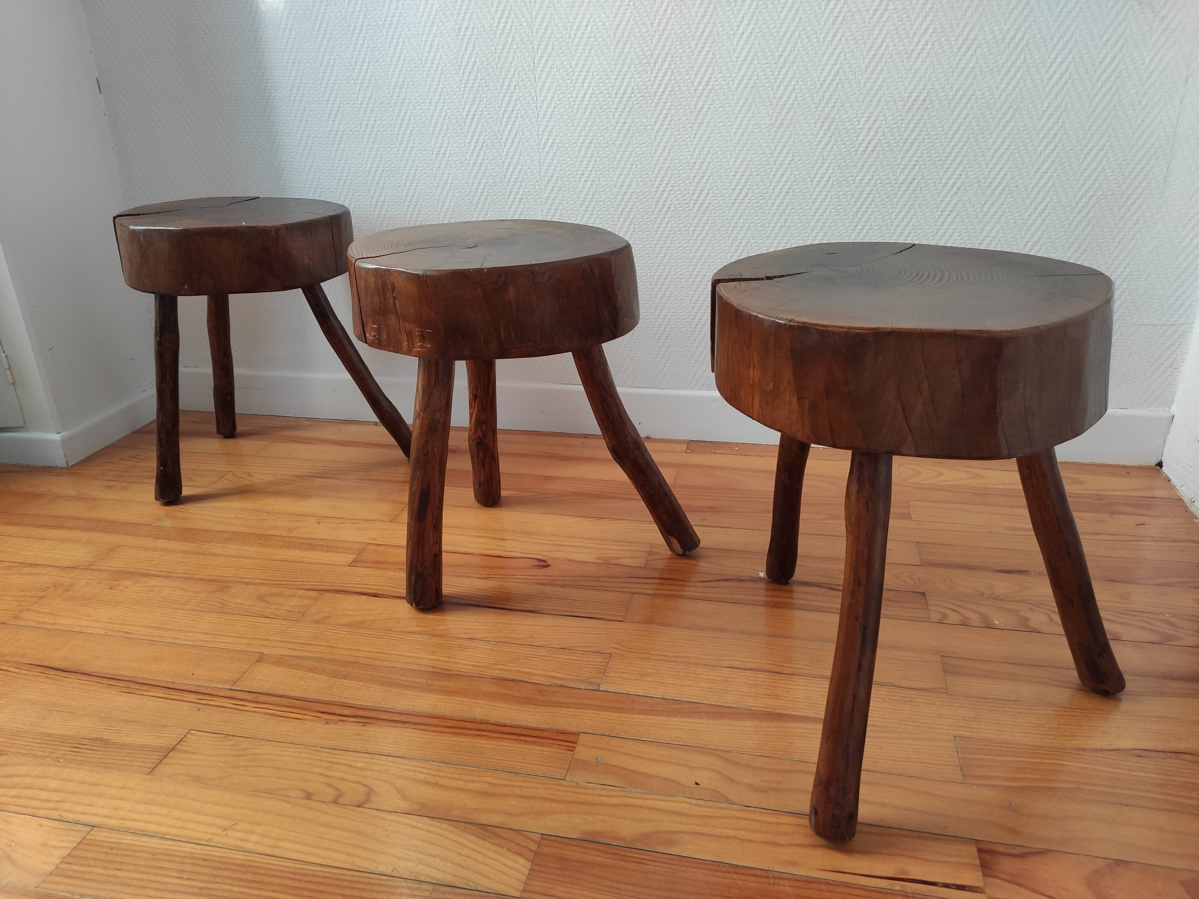 Brutalist stools 1970