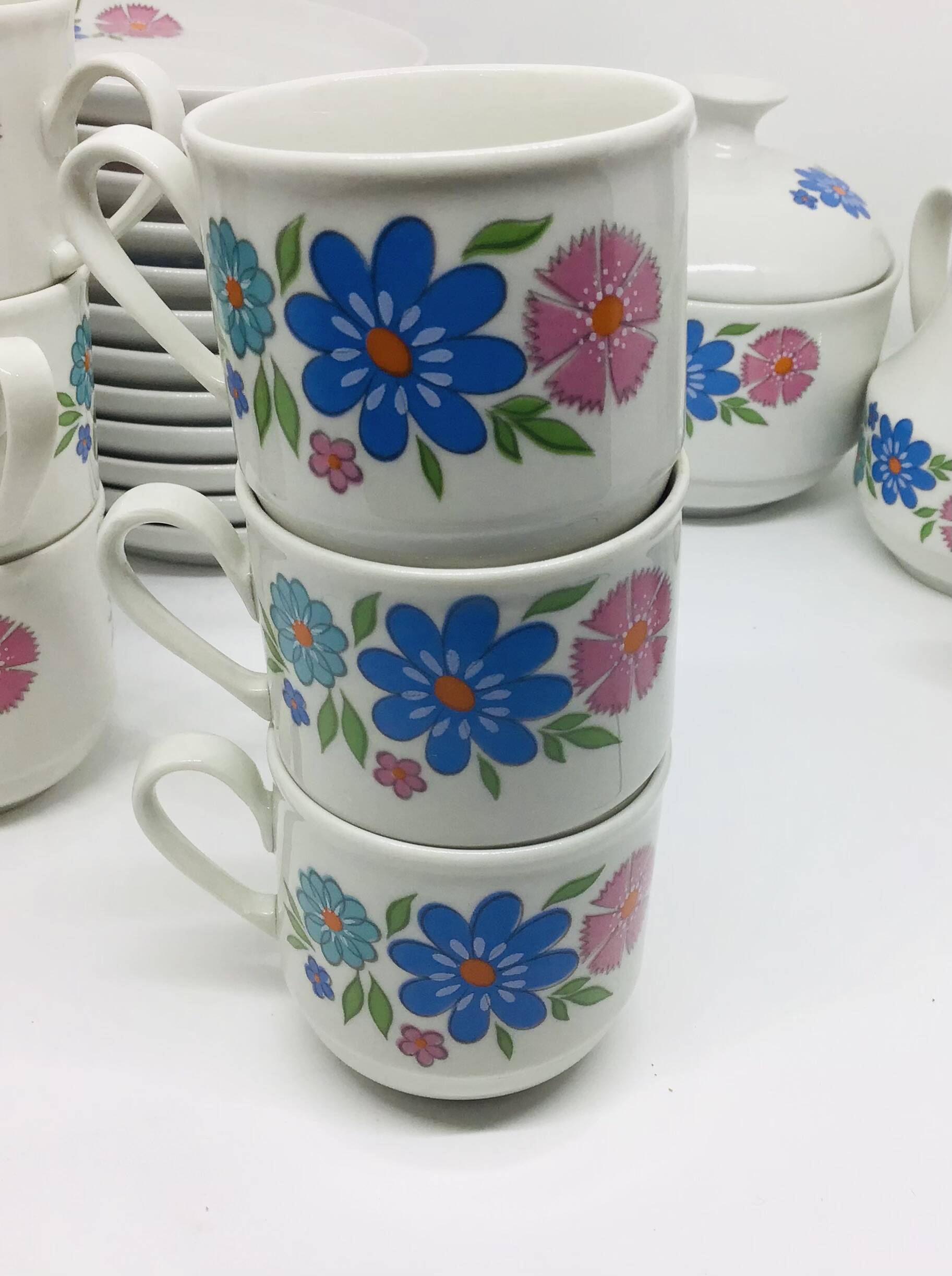 Vintage floral coffee set