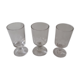 3 old bubbled glasses large model early XXth