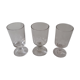 3 old bubbled glasses large model early XXth