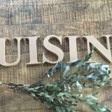 Cuisine letters, in wood