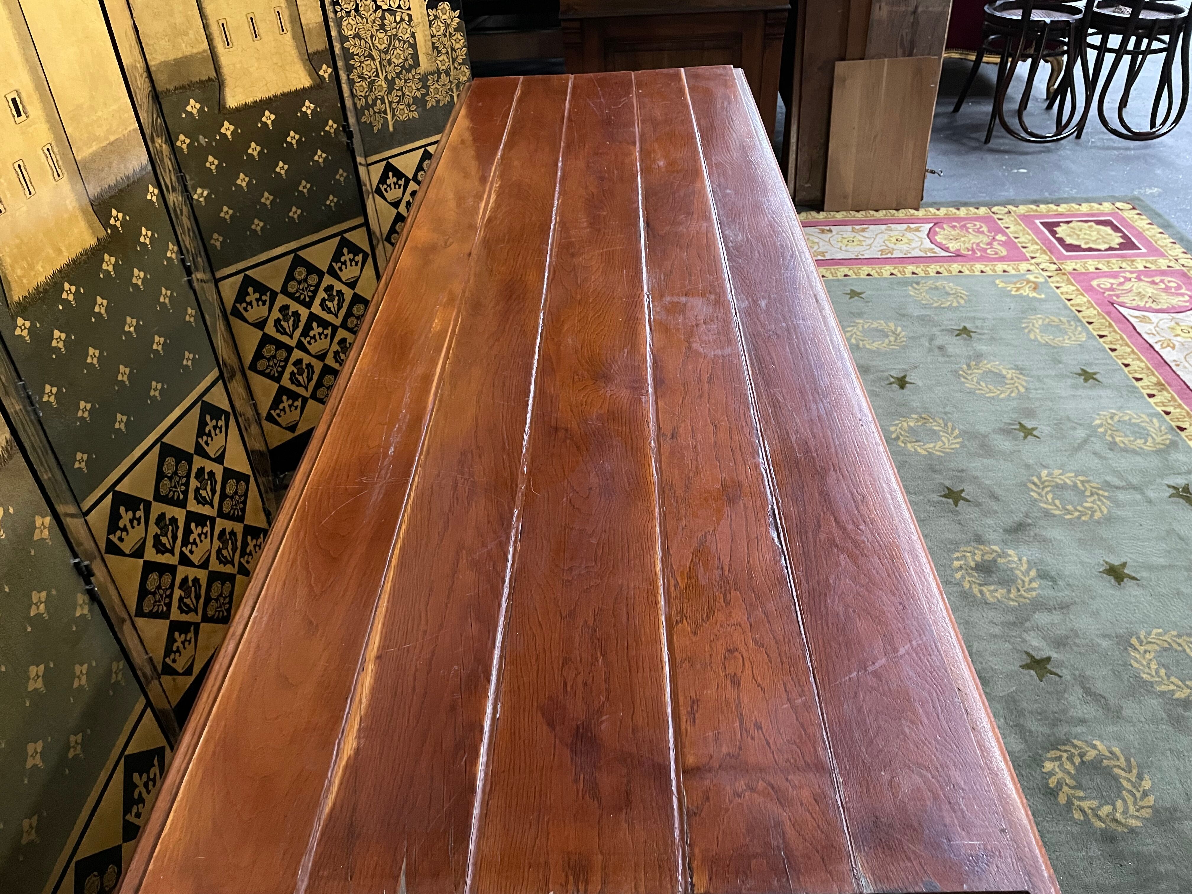 Solid oak farmhouse table