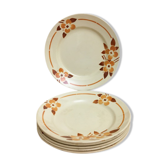 6 Plates Vintage Earthenware