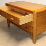 Vintage solid elm chest of drawers, 1970