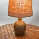 Gray pyrite stoneware lamp