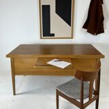 Two-sided oak desk, 50s