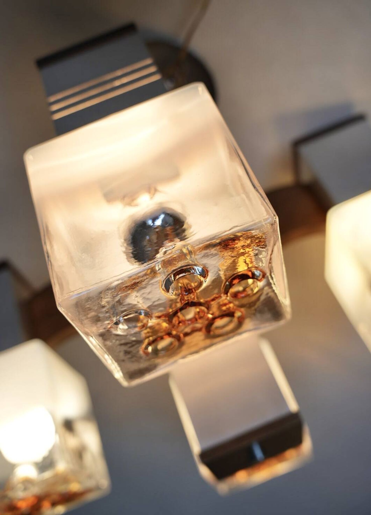 Lustre cubique Gaetano Sciolari pour Mazzega