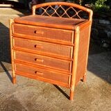 Vintage rattan chest of drawers - Perfect condition