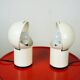 White Italian "Space Age Asteroidi" Table Lamps by Siberin Caronno