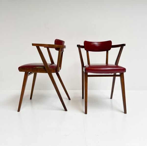 2 chaises modèle 209 par Thonet, années 1940