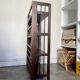 Dark wood folding bookcase 4 shelves