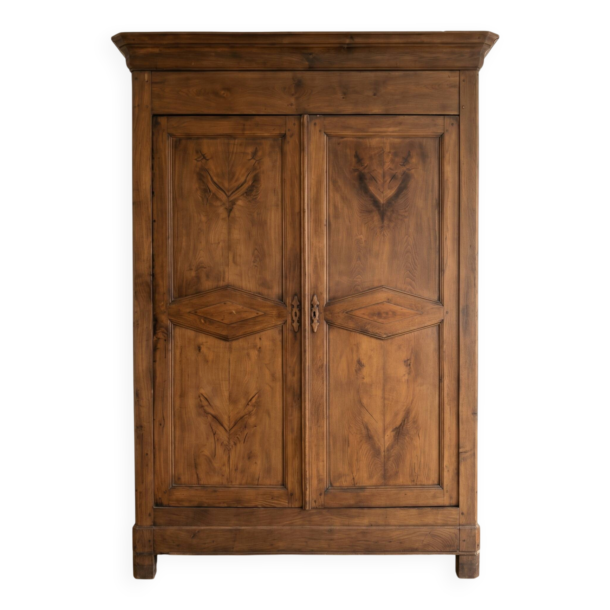 Antique solid walnut wardrobe