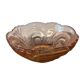 Vase art déco vintage en verre rose saumon
