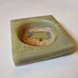 Green onyx ashtray catchall, Italian vintage 1960s