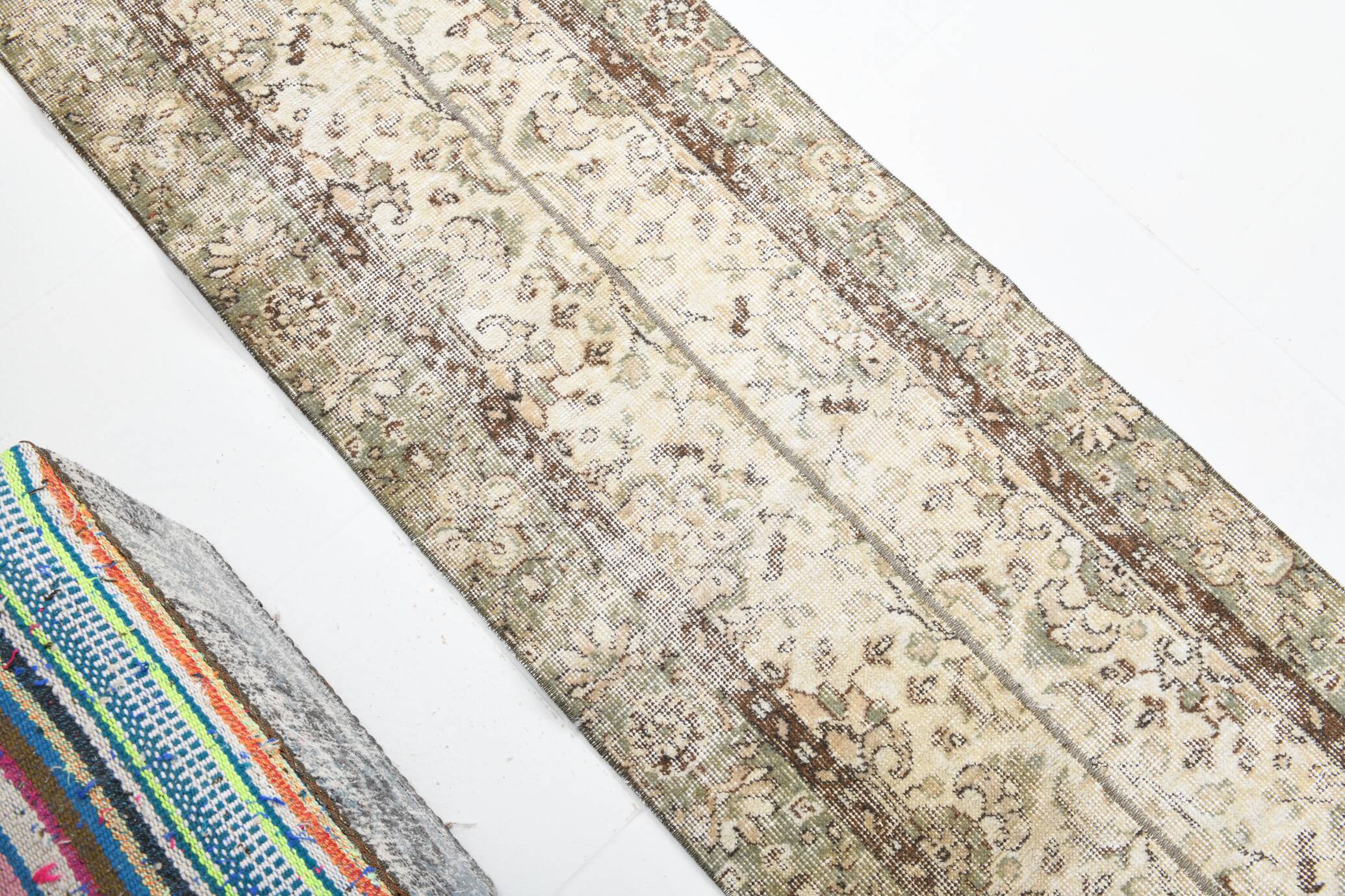 2x8 Shabby Chic Rug For Kitchen Vintage Runner Rug, 64x241Cm