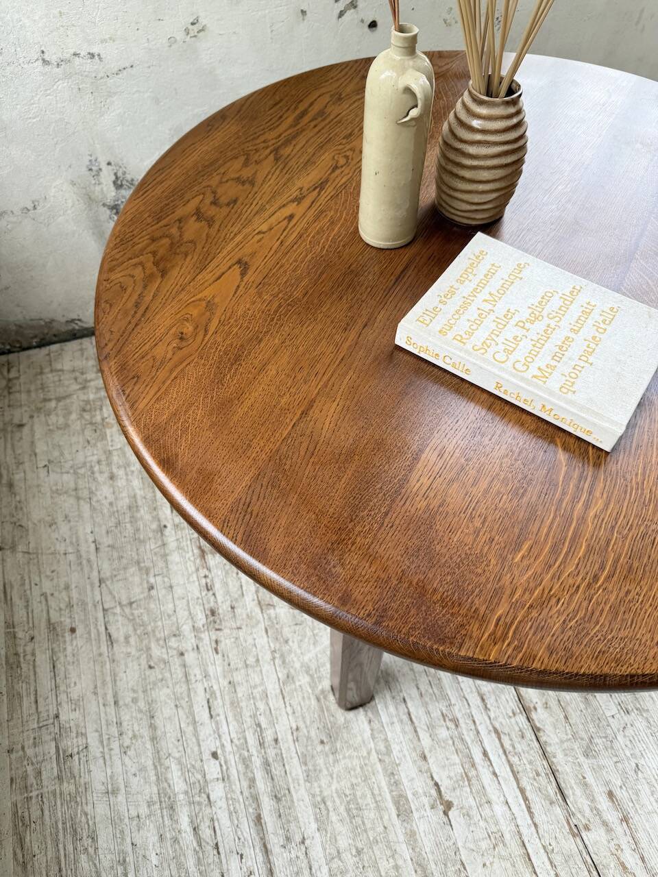 Round oak table 1950