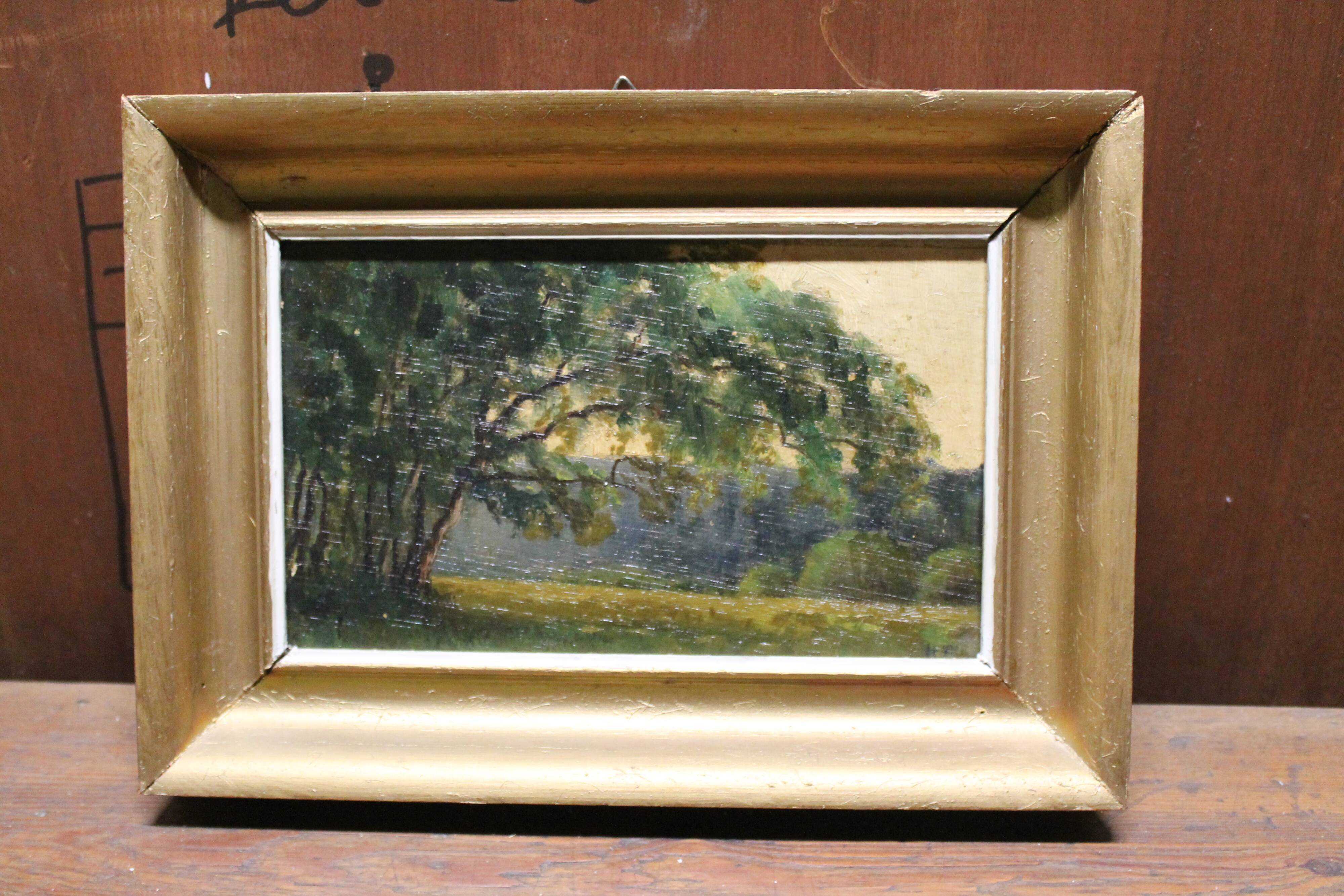 Ancient forest and landscape painting